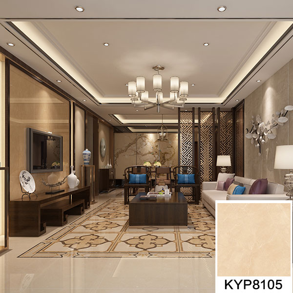 02 91看片的免费的网站陶大理石瓷磚：世紀米黃 KYP8105地麵鋪貼效果圖