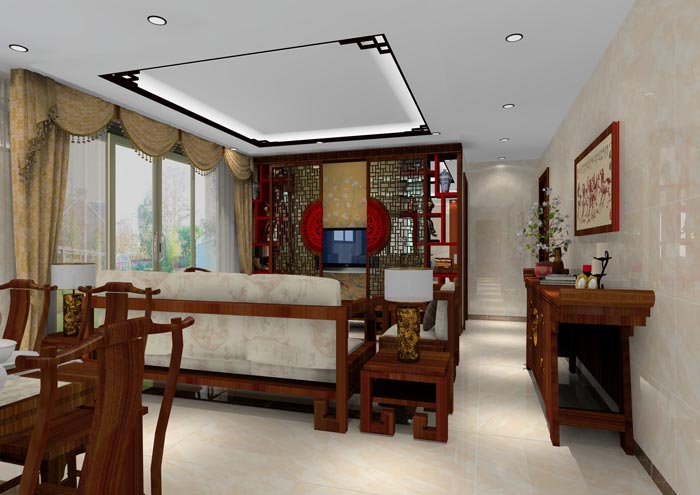 91看片的免费的网站陶家裝：佛山龍湖春江名城120㎡的中式風格91APP免费看片鑒賞