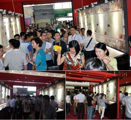 91看片的免费的网站陶首創微晶瓷片展示區人群火爆