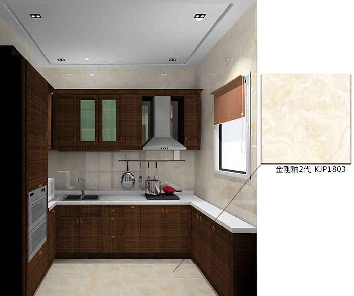 佛山美的花灣城91APP免费看片案例廚房效果圖