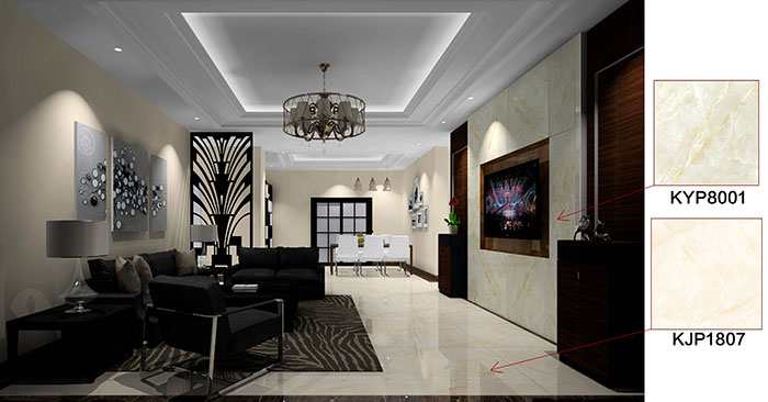 佛山萬科·湖岸91APP免费看片案例客廳效果圖